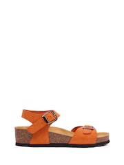 Celtic & Co. Low Wedge Dbl Buckle Sandals - Image 1 of 5