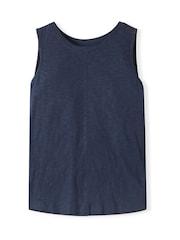 Celtic & Co. Orange Slub Jsy Pleat Back 100% Cotton Tank - Image 5 of 5