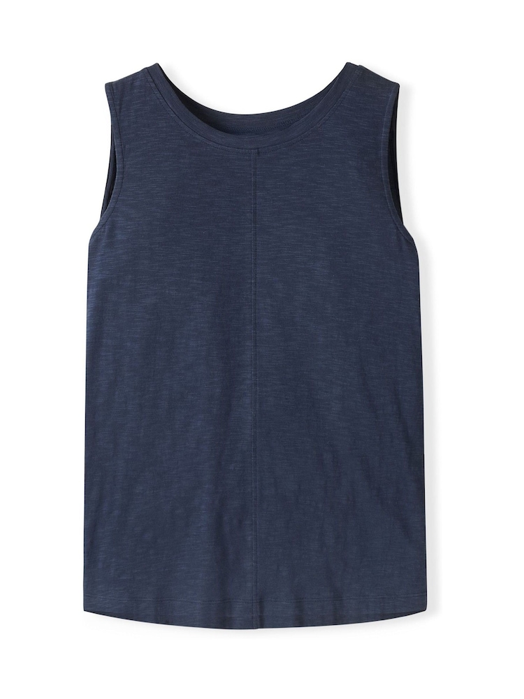 Celtic & Co. Orange Slub Jsy Pleat Back 100% Cotton Tank - Image 5 of 5