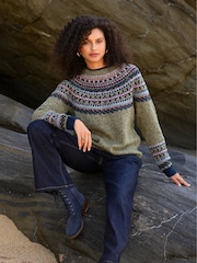 DONEGAL FAIR ISLE YOKE JUMPER - Image 2 of 6
