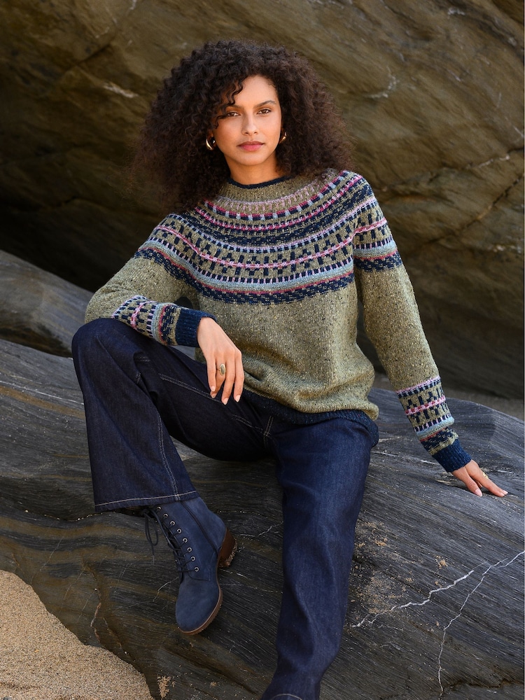 DONEGAL FAIR ISLE YOKE JUMPER - Image 2 of 6 DONEGAL FAIR ISLE YOKE JUMPER - Image 2 of 6