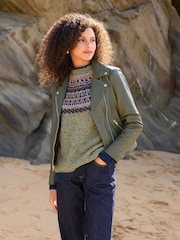 DONEGAL FAIR ISLE YOKE JUMPER - Image 3 of 6
