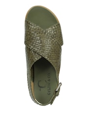 Зеленый - Кожаные сандалии с перекрестными ремешками Celtic & Co. - Image 5 of 6