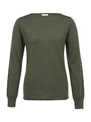 Celtic & Co. Green Merino Fine Knit Boat Jumper - Image 5 of 9