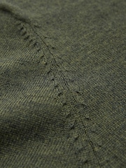 Celtic & Co. Green Merino Fine Knit Boat Jumper - Image 9 of 9