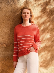 Celtic & Co. Drop Stitch Breton Linen Blend Jumper - Image 1 of 4