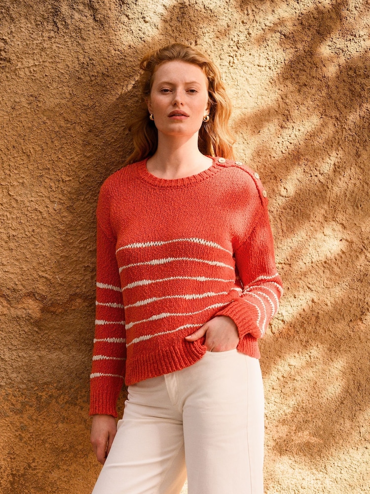 Celtic & Co. Drop Stitch Breton Linen Blend Jumper - Image 1 of 4