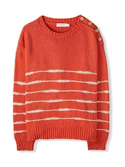 Celtic & Co. Drop Stitch Breton Linen Blend Jumper - Image 2 of 4