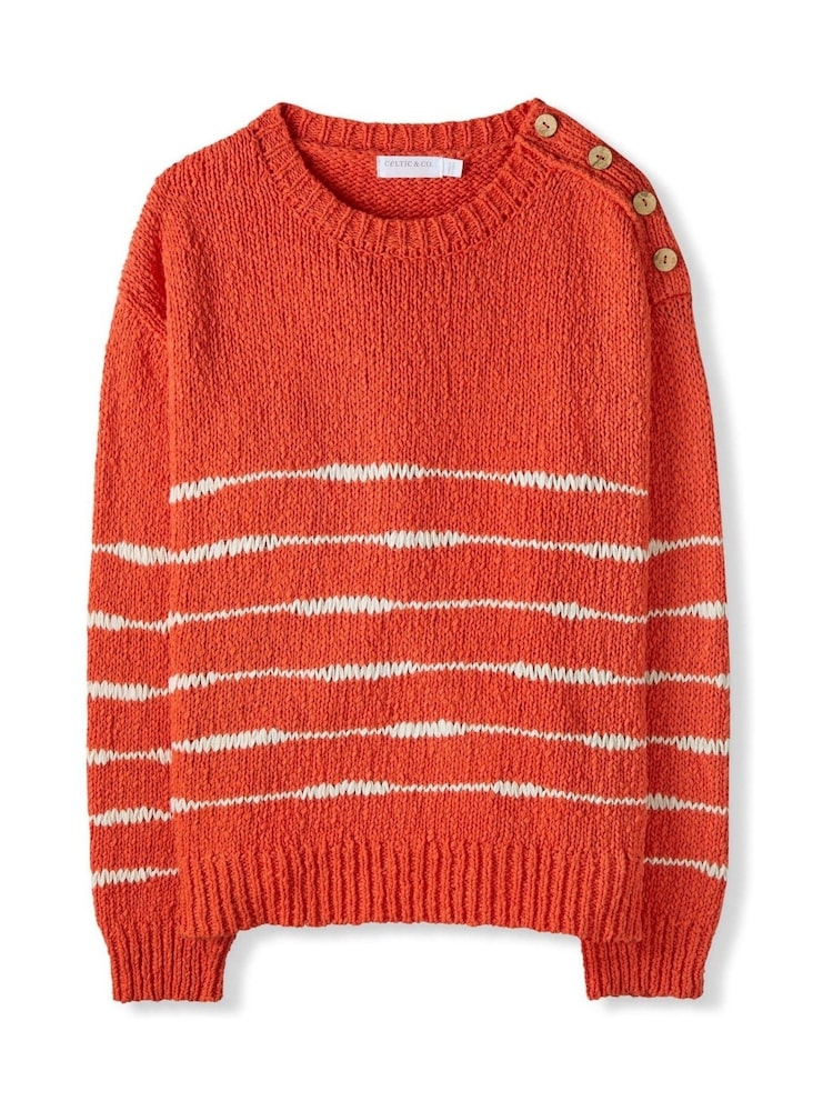 Celtic & Co. Drop Stitch Breton Linen Blend Jumper - Image 2 of 4