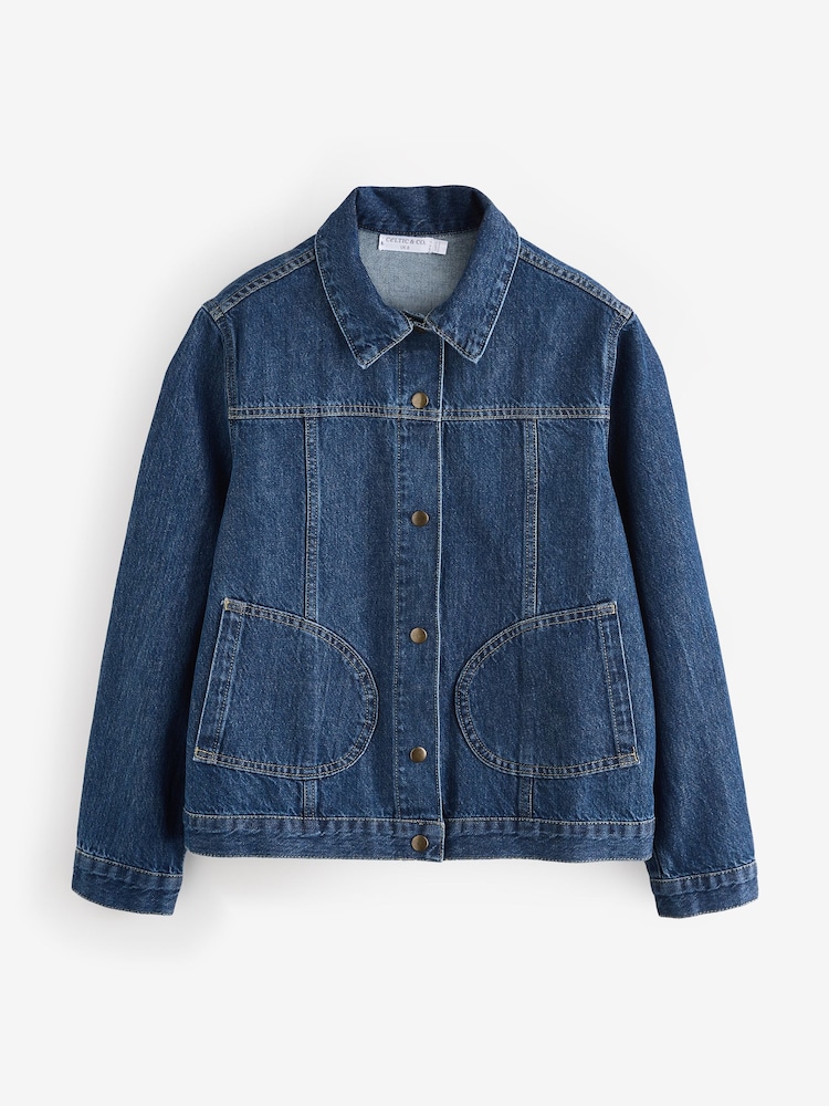 Celtic & Co. Blue Denim Western 100% Cotton Jacket - Image 1 of 1