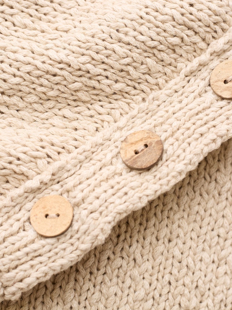 Celtic & Co. Slub Knit Button Detail Linen Blend Jumper - Image 5 of 7