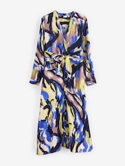 Celtic & Co. Blue Tie Front Midi Dress - Image 2 of 2