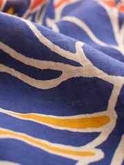 Celtic & Co. Blue Knee Length 100% Linen Shift Dress - Image 4 of 5