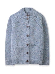 Celtic & Co. Blue Donegal Funnel Neck Cardigan - Image 2 of 5