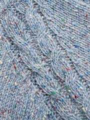 Celtic & Co. Blue Donegal Funnel Neck Cardigan - Image 4 of 5