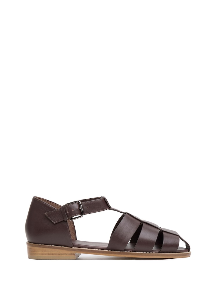 Celtic & Co. Minimal Fisherman Brown Sandals - Image 1 of 6