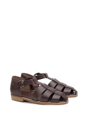 Celtic & Co. Minimal Fisherman Brown Sandals - Image 4 of 6