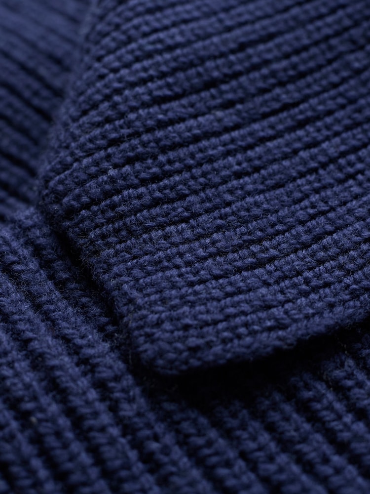 Celtic & Co. Blue Sailor Collar Longline Cardigan - Image 5 of 7