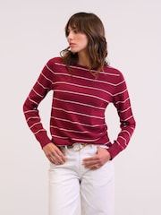 Celtic & Co. Pink Merino Fine Knit Boat Jumper - Image 1 of 3