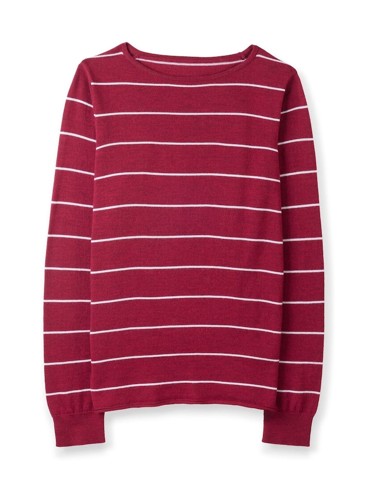 Celtic & Co. Pink Merino Fine Knit Boat Jumper - Image 2 of 3