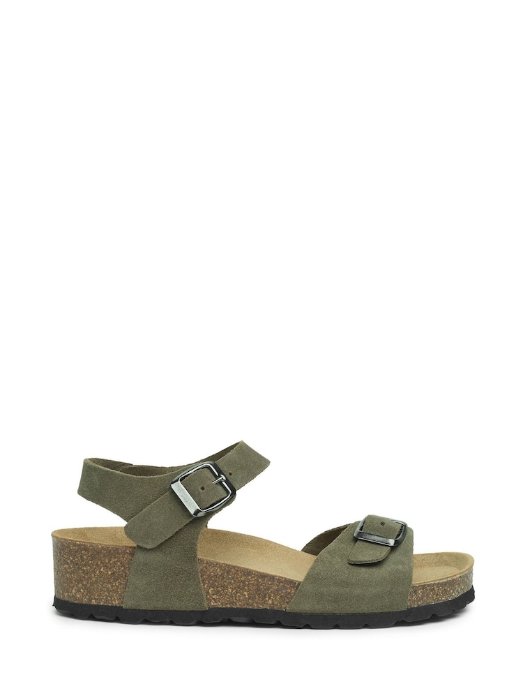 Celtic & Co. Low Wedge Dbl Buckle Sandals - Image 1 of 6