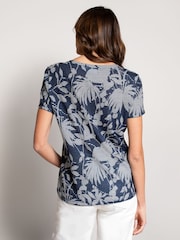 Celtic & Co. V-Neck Linen Blend T-Shirt - Image 2 of 5