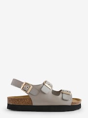 Celtic & Co. Grey Mid Form Sling Back Sandals - Image 1 of 1