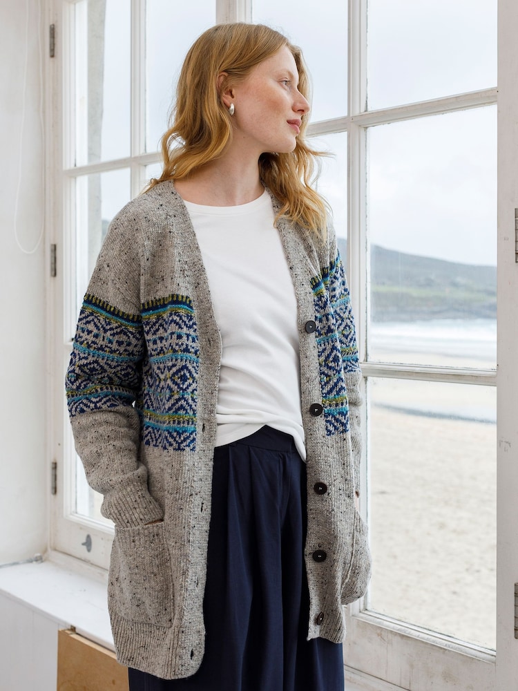 Celtic & Co. Boyfriend Cream Donegal Cardigan - Image 1 of 5
