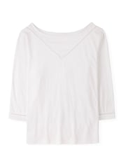 Celtic & Co. Natural Slub Trim Dtl Boat 100% Cotton Top - Image 5 of 6
