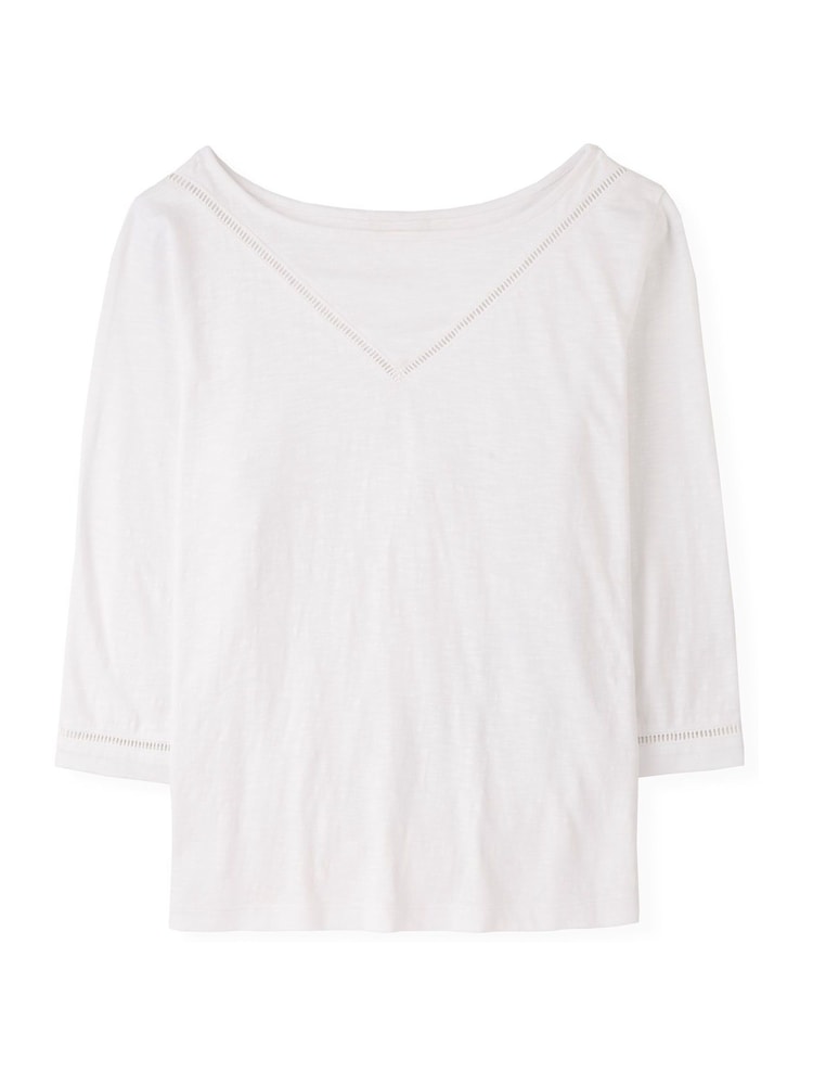 Celtic & Co. Natural Slub Trim Dtl Boat 100% Cotton Top - Image 5 of 6