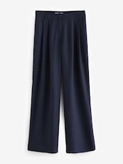 Celtic & Co. – drapierte Hose mit weitem Bein aus Leinenmischung, Blau - Bild 5 von 8