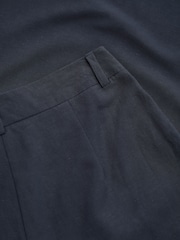 Celtic & Co. – drapierte Hose mit weitem Bein aus Leinenmischung, Blau - Bild 7 von 8