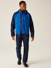 Regatta Blue Mens Sacramento X 2 in 1 Waterproof Jacket - Image 3 of 10