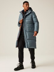 Regatta Grey Christian Lacroix Mens Collongues Long Padded Jacket - Image 3 of 8