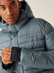 Regatta Grey Christian Lacroix Mens Collongues Long Padded Jacket - Image 6 of 8