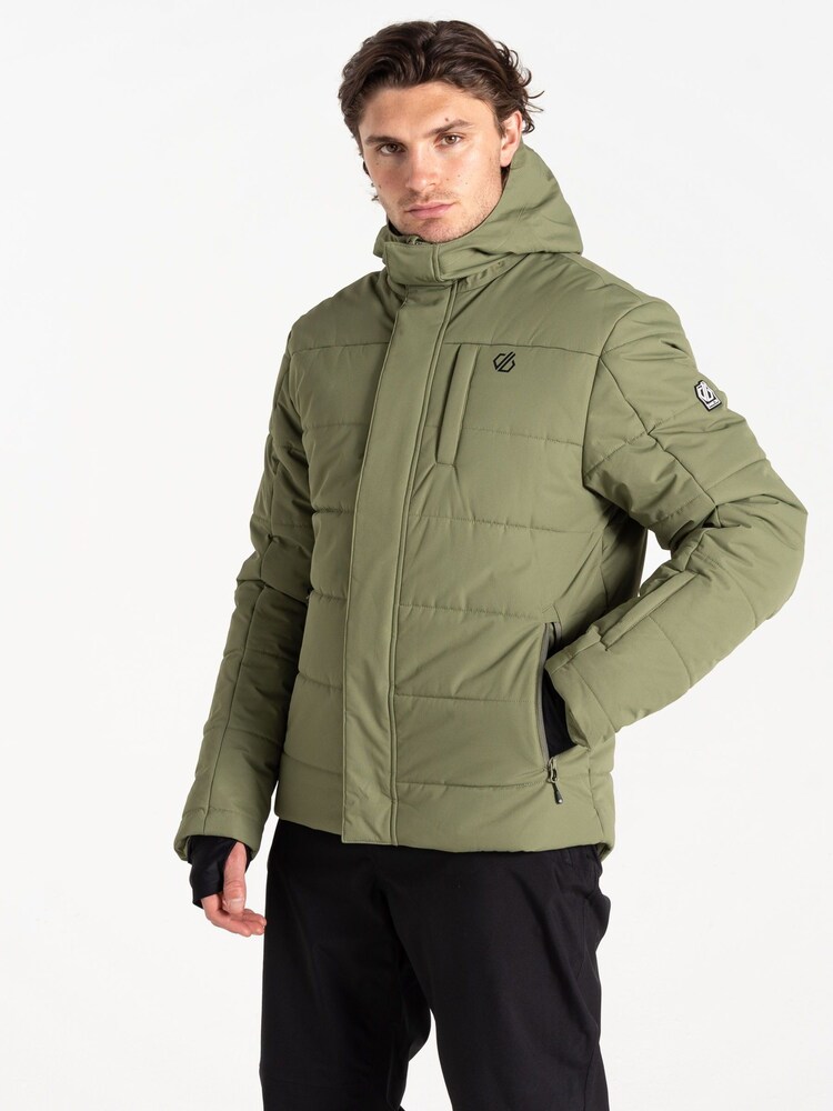 Dare 2b Mens Green Camber Baffled Ski Jacket - Image 1 of 8