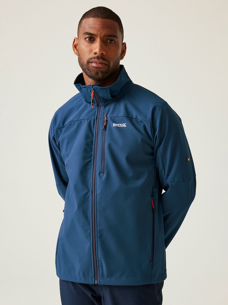 Regatta Blue Mens Arana Softshell Jacket - Image 1 of 7