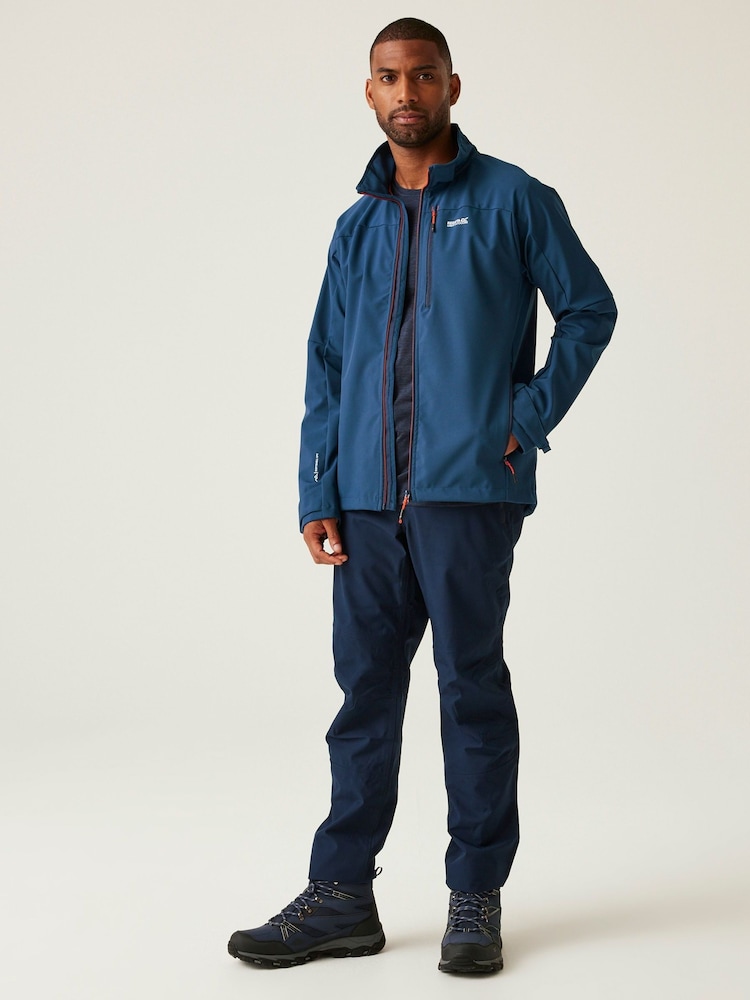 Regatta Blue Mens Arana Softshell Jacket - Image 3 of 7