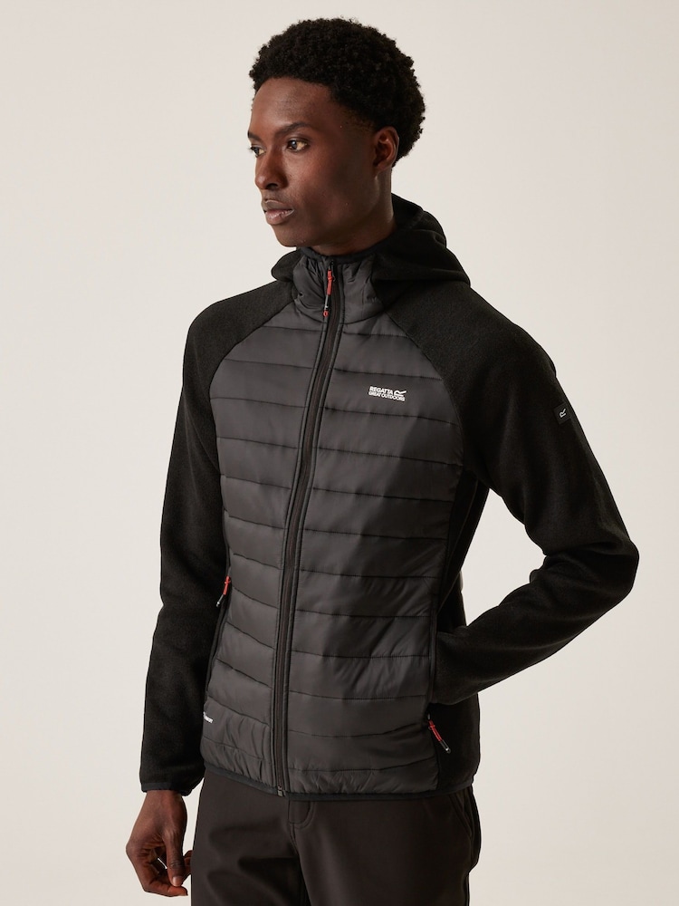 Regatta Black Mens Newhill Hybrid Jacket - Image 1 of 7