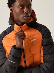 Regatta Orange Mens Hooded Dalent Padded Jacket - Image 4 of 6