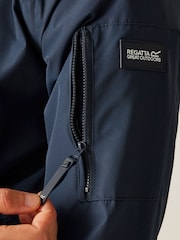 Regatta Blue Chrome Mens Shorebay Waterproof Jacket III - Image 5 of 9