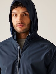 Regatta Blue Chrome Mens Shorebay Waterproof Jacket III - Image 6 of 9
