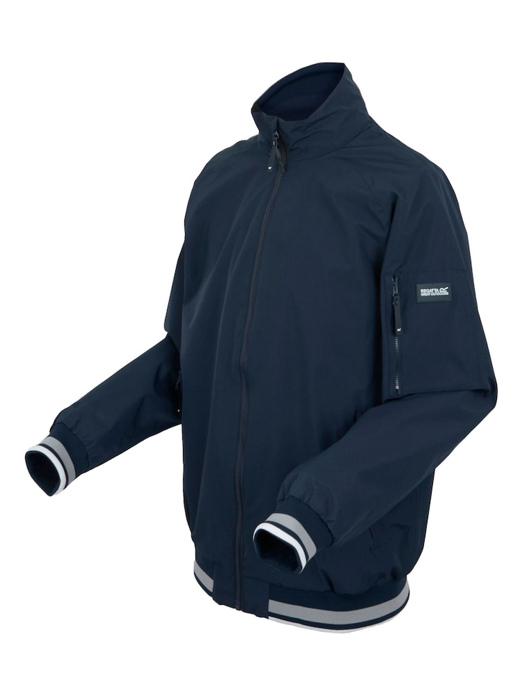 Regatta Blue Chrome Mens Shorebay Waterproof Jacket III - Image 9 of 9