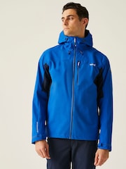 Regatta Blue Chrome Mens Birchdale II Waterproof Jacket - Image 1 of 9