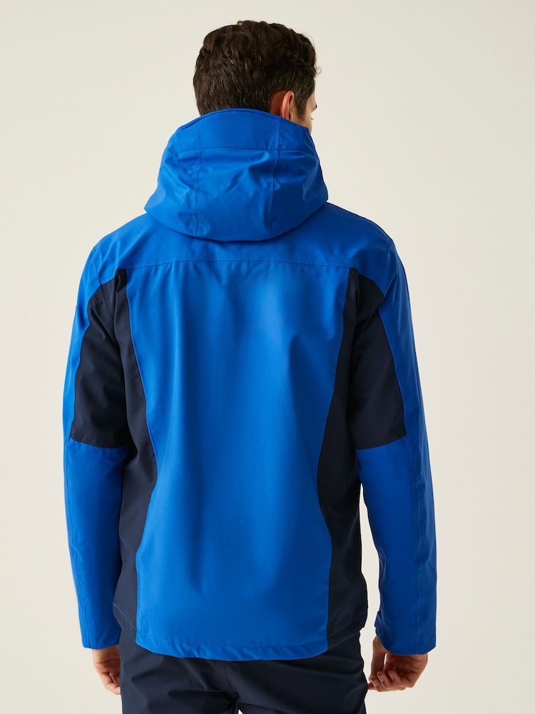 Regatta Blue Chrome Mens Birchdale II Waterproof Jacket - Image 2 of 9