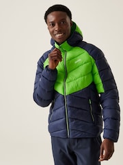 Regatta Green Mens Hooded Dalent Padded Jacket - Image 1 of 6