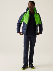 Regatta Green Mens Hooded Dalent Padded Jacket - Image 3 of 6