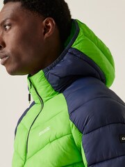Regatta Green Mens Hooded Dalent Padded Jacket - Image 4 of 6