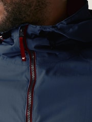 Regatta Blue Chrome Mens Tayan Over The Head Waterproof Jacket - Image 4 of 9