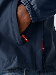 Regatta Blue Chrome Mens Tayan Over The Head Waterproof Jacket - Image 6 of 9